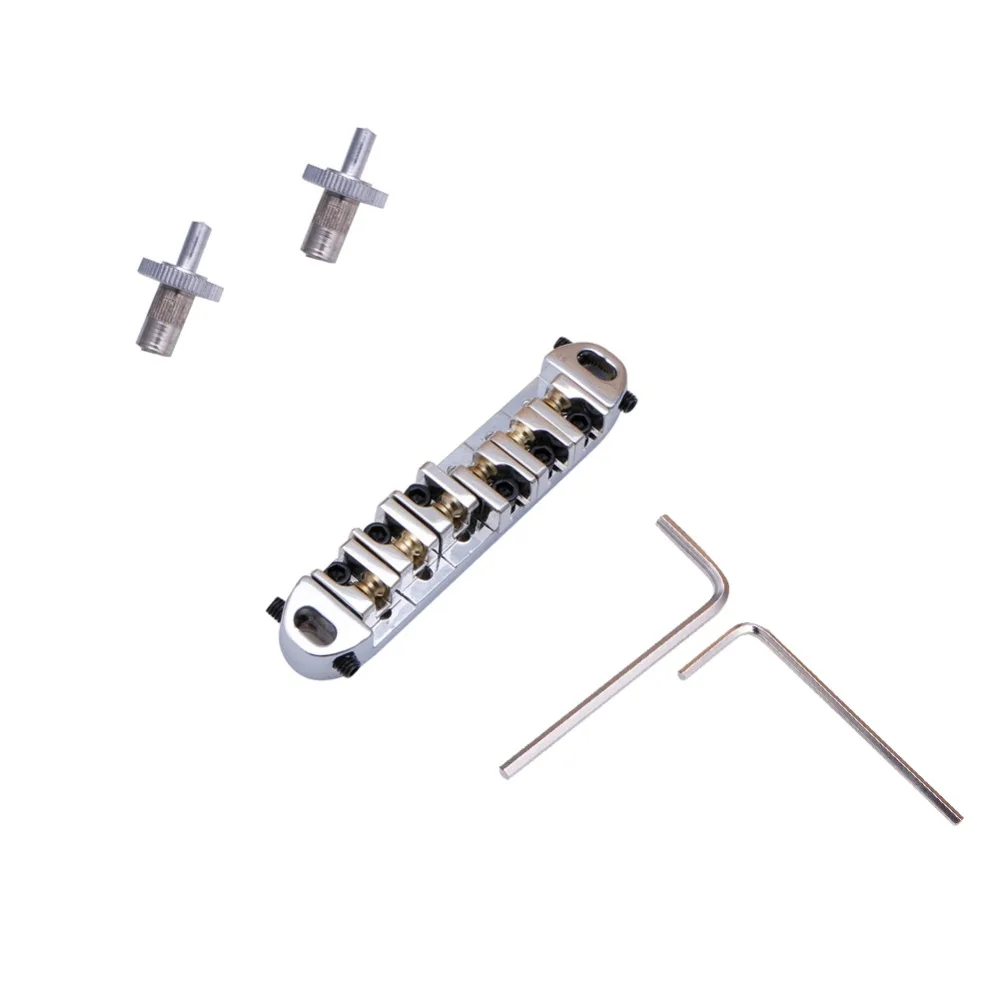 Saddle Roller Chrome Locking Tune-O-Matic Bridge for Electric Guitar high quality | Спорт и развлечения
