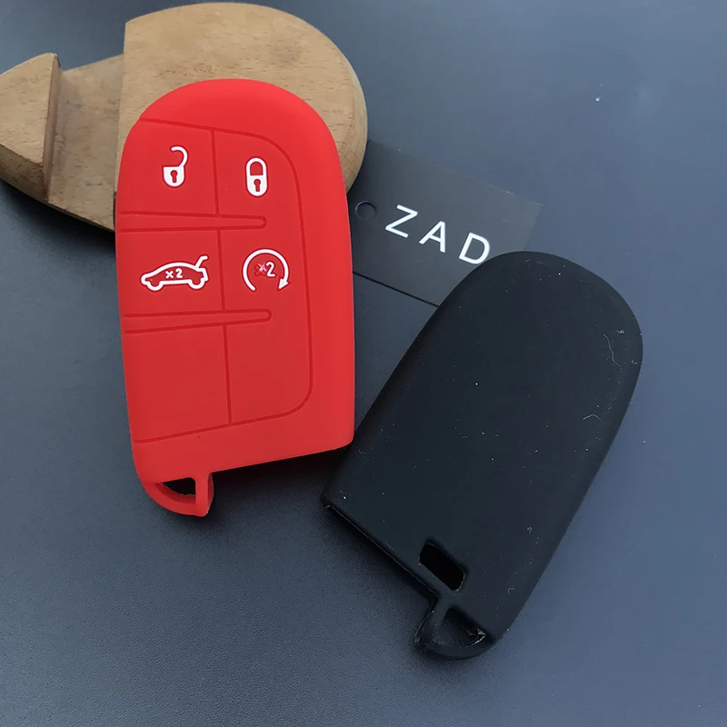 ZAD силиконовый чехол для автомобильного ключа защитный JEEP Dodge Chrysler FIAT Smart Remote 4