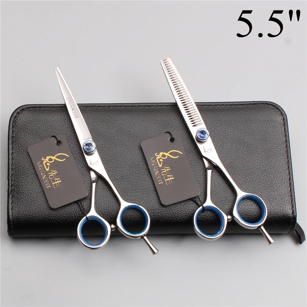 5.5&quot 6&quot JP 440C Mr Rabbit Scissors for a Hairstyle Cutting Shears Thinning Professional Hairdressing Kit M9012 | Красота и