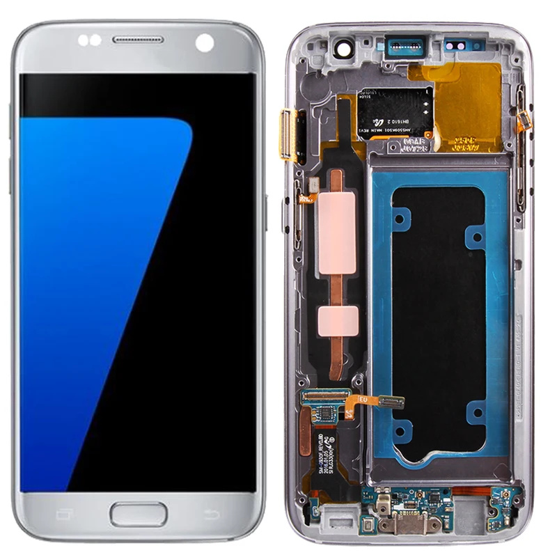 Оригинальный G930F ЖК дисплей для samsung Galaxy S7 экран рамка сенсорный SM с тенями|Экраны