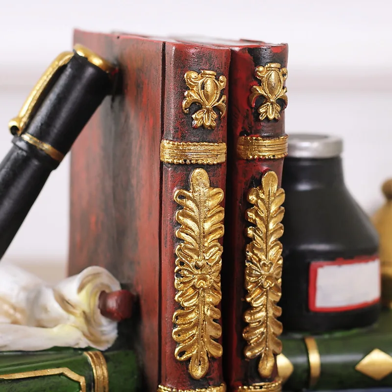 Скандинавская полимерная книга подставка креативная ретро-книга Квадратные Украшения винтажный держатель книги украшение для дома гостиной настольные ремесла подарки