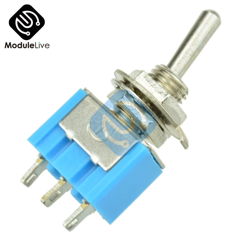 10 шт. DIY 3 Pin P Mini 6A SPDT 3A 250V AC 125V MTS 102 2 Позиции вкл н переключатель модуль выключателя c