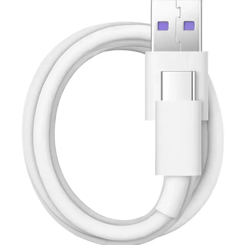 huawei type C кабель 5A Супер USB кабель для передачи данных фиолетовая линия(белый) высокая сила тока Быстрая зарядка многослойная безопасность