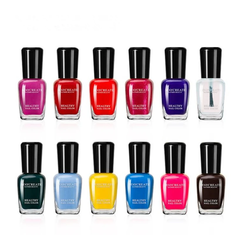 6 шт./компл. нетоксичный лак для ногтей телесного цвета дизайн 30 мл набор длинный