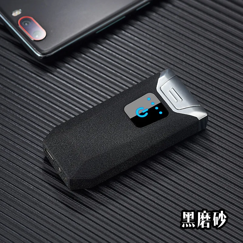 USB зажигалка с дисплеем емкости зарядки сенсорным экраном Индукционная двойной