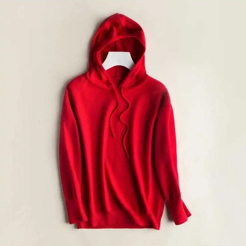 New Spring Autumn Women Cashmere Sweater Sport Hoodie Pullovers Knit Jacket Bottomed Female Loose Streetwear | Женская одежда