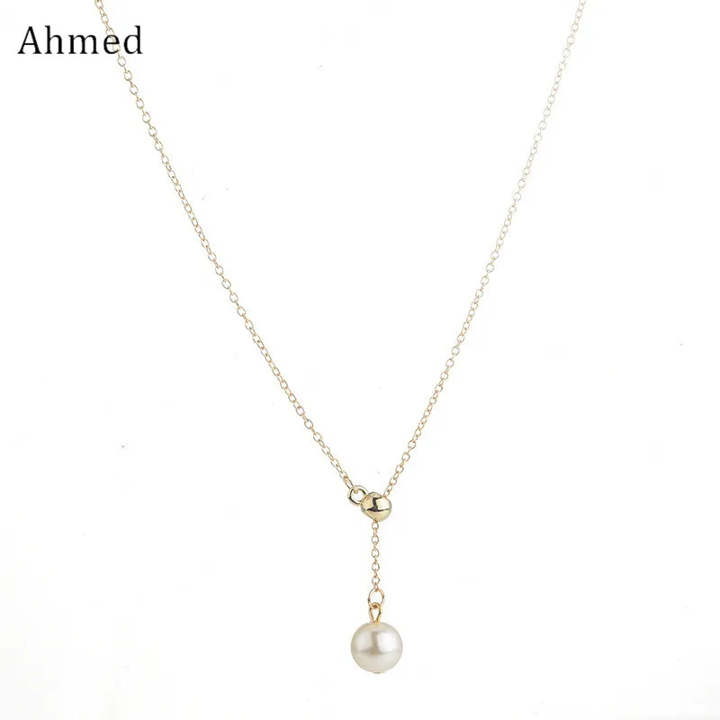 Ahmed 2018 модное ювелирное изделие регулируемое ожерелье имитация жемчуга подвеска