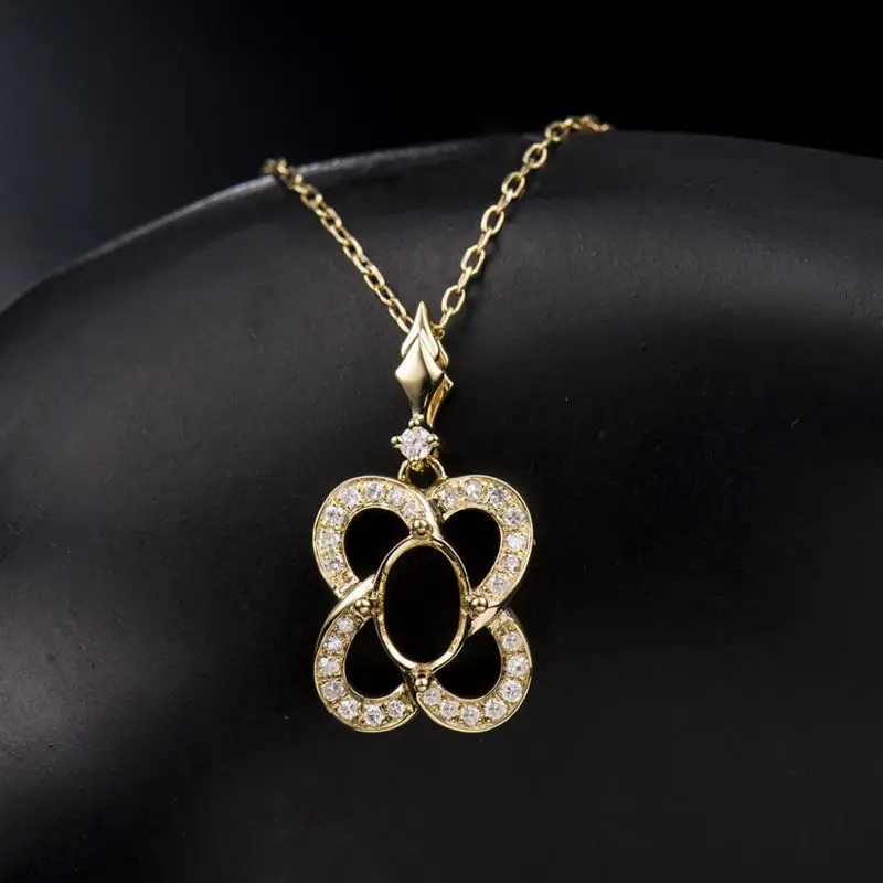 18Kt однотонный желтый золотой кулон украшения без драгоценных камней женское