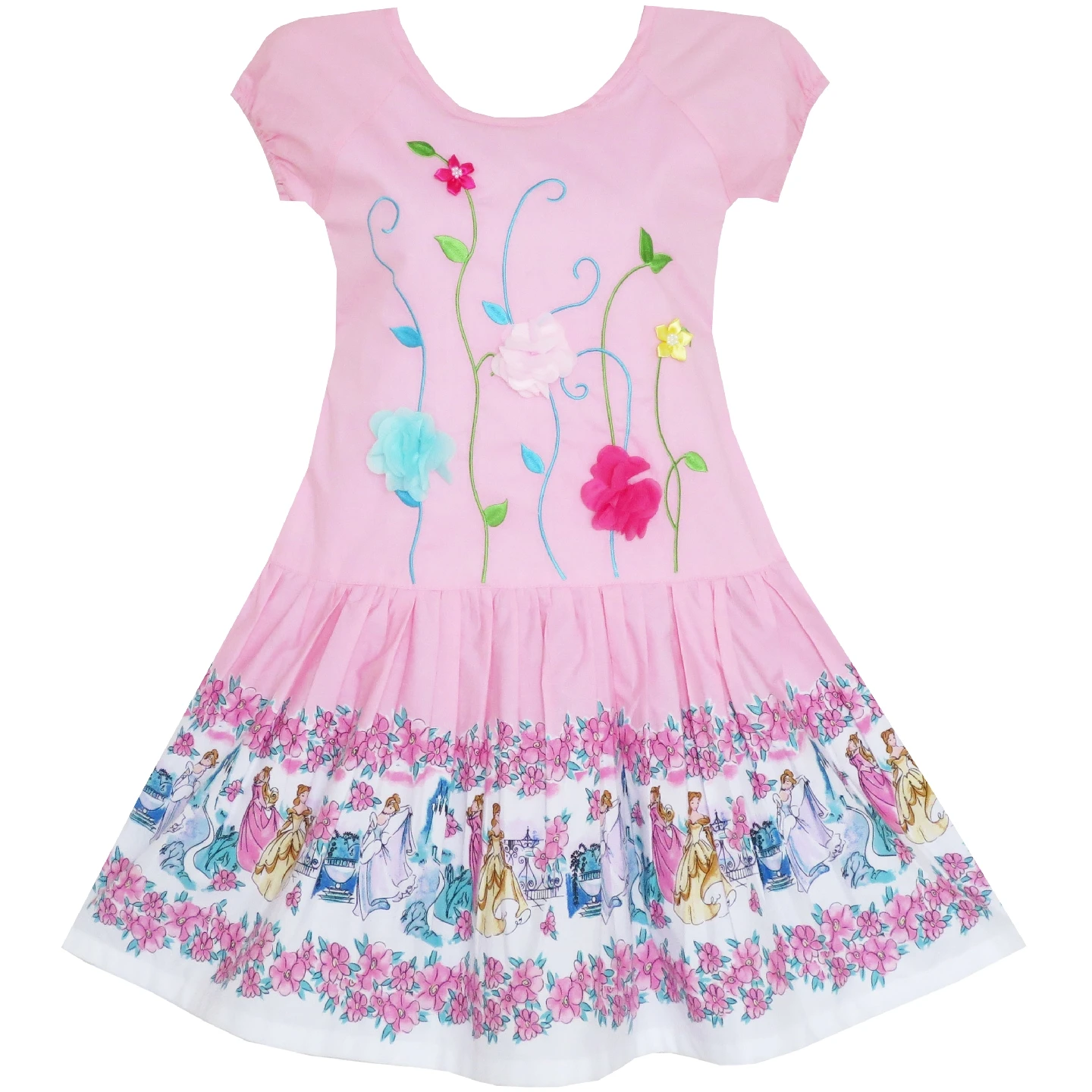 Girls Dress Fox Squirrel Bird Mushroom Striped Cotton 2020 Summer Princess Wedding Party Dresses Girl Clothes Pageant Sundress | Детская