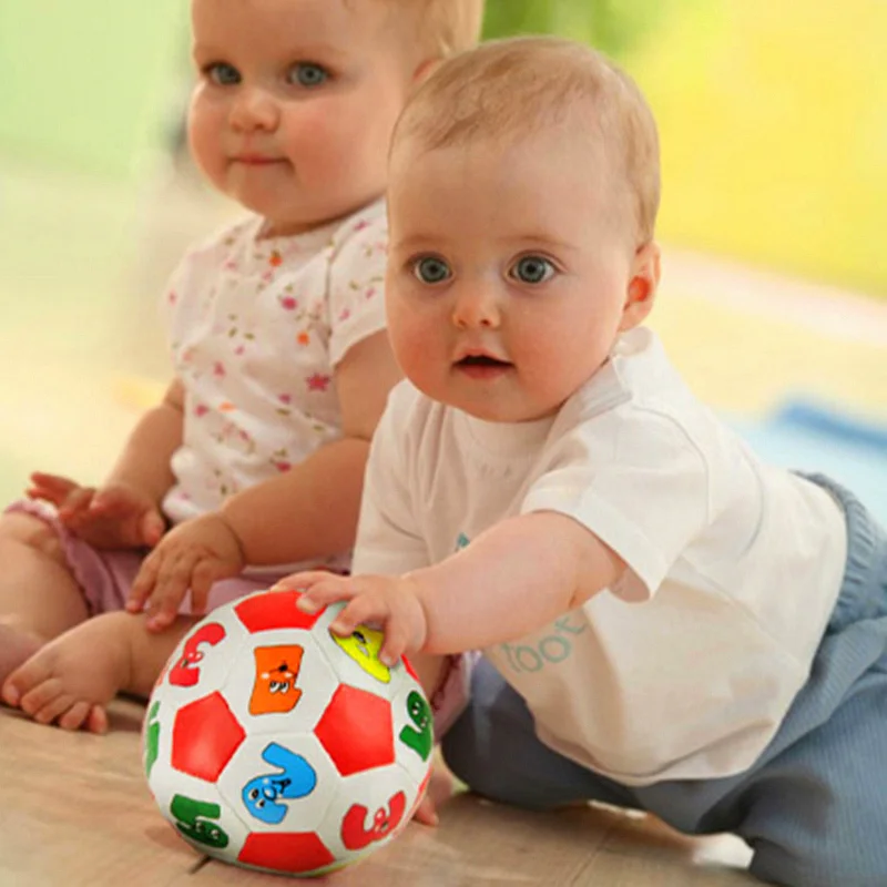 Детский Маленький футбольный мяч с буквами и идентификацией из мягкого