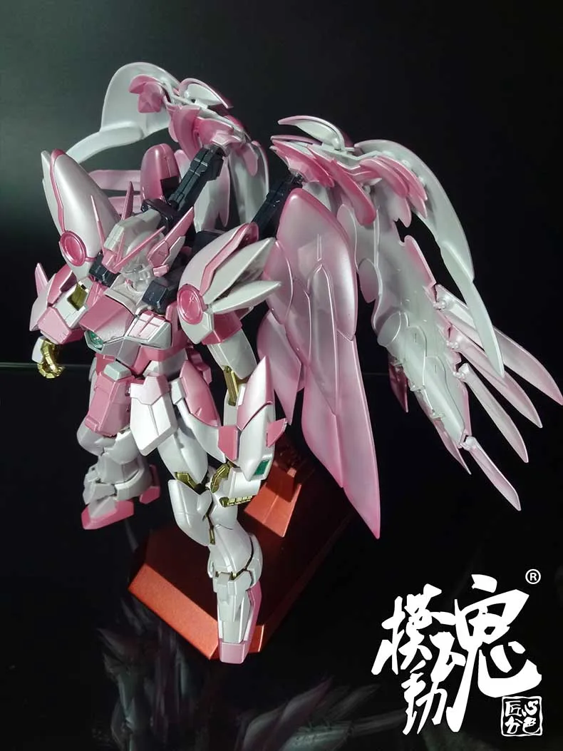 Аниме Япония Мобильный костюм MG 1/100 розовое крыло Гундам ноль бесконечный вальс истребитель Собранный робот оригинальная коробка Действие Детская игрушка-фигурка