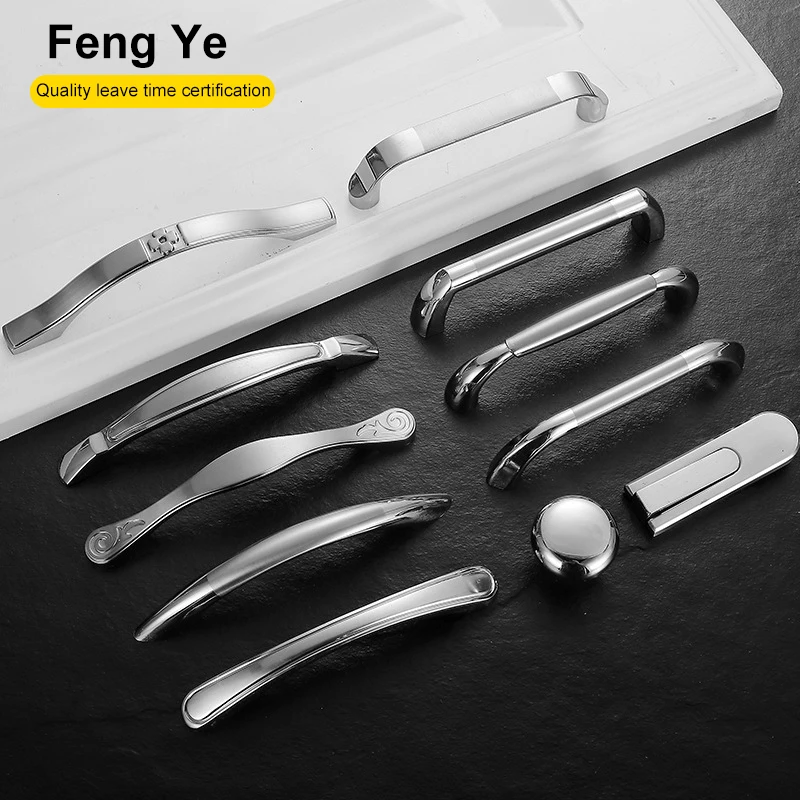 Feng Ye Zinc Alloy Modern Cabinet Handles Kitchen Cupboard Door Pulls Drawer Knobs Wardrobe Furniture Handle Hardware | Обустройство