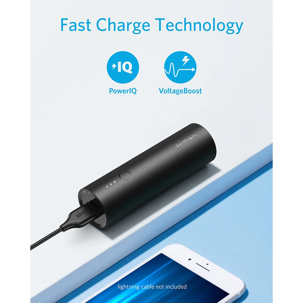Портативное зарядное устройство Anker PowerCore 5000 ультракомпактный внешний