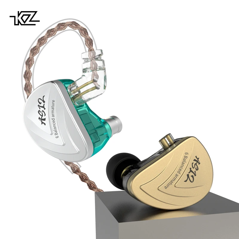 Внутриканальные наушники KZ AS12 Hi-Fi 12ba сбалансированные арматурные