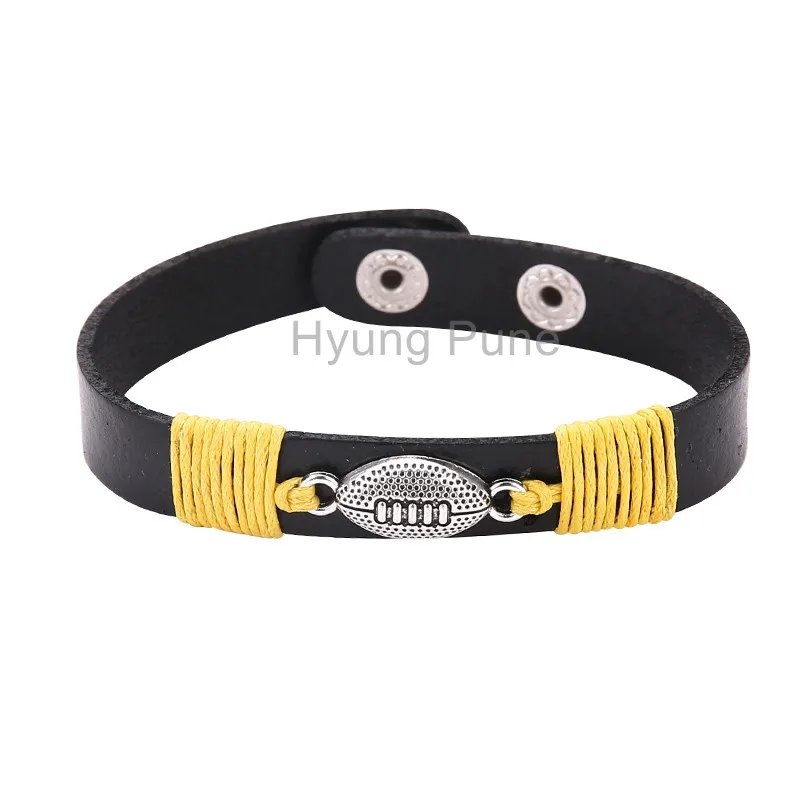 1 шт.! Оптовая продажа ювелирные изделия регулируемый спортивный браслет Pittsburgh