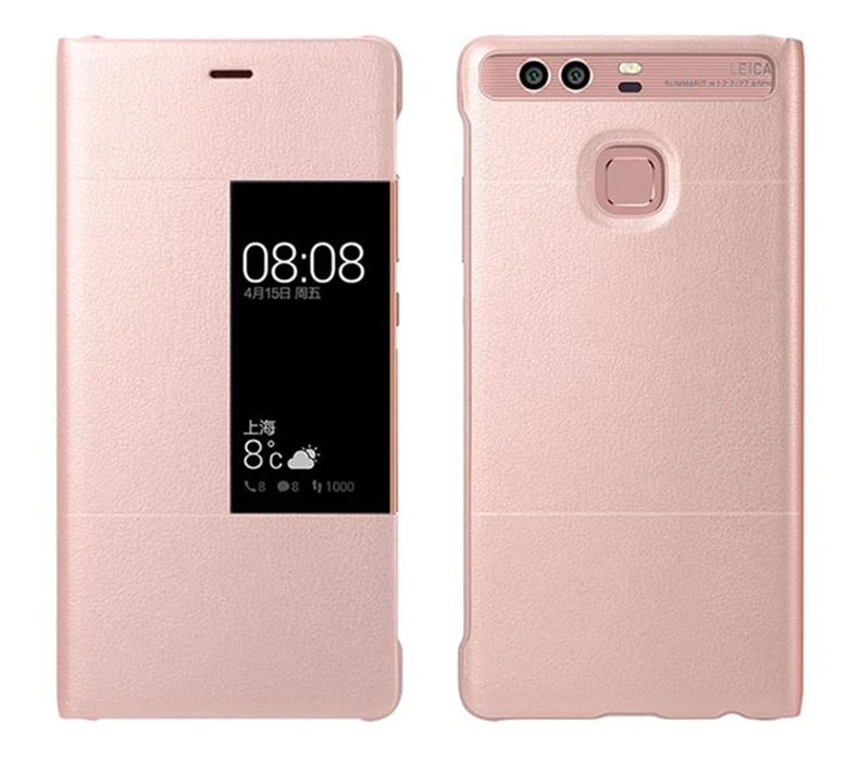 Роскошный чехол-книжка с окошком из искусственной кожи для huawei P9 P9 Plus, Ультратонкий чехол