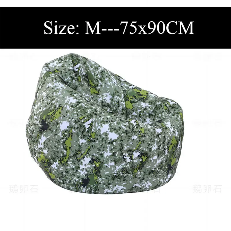 M-75x90CM Напечатанный мешок для дивана, шезлонг, чехлы для диванов, ленивый мешок для диванов, без наполнения, для улицы, пуф, слоеный диванчик, сиденье, татами, для гостиной - Цвет: M-75x90CM