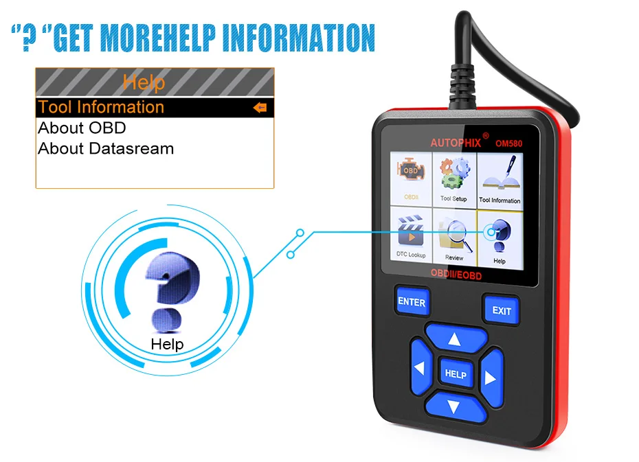 Autophix Om580 Obd2 сканер Odb2 авто автомобильный диагностический сканер для автомобиля OBD2 Obd автомобиля программное средство диагностики автомобиля считыватель кода двигателя