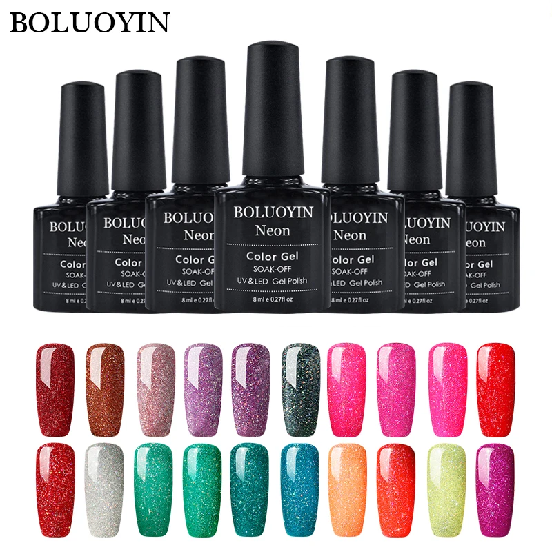Долговечный Радужный Гель лак для ногтей Soak Off UV светодио дный Nail грунтовка геля
