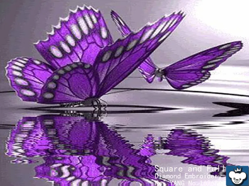 Рукоделие 3d алмазная живопись фиолетовая бабочка точка воды квадратная Алмазная