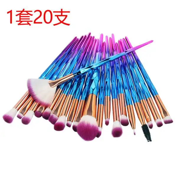 Deep Blue MAANGE 20 шт Алмазная ручка макияж Чехол для кисти Красота Макияж Профессиональный - Handle Color: Deep Blue