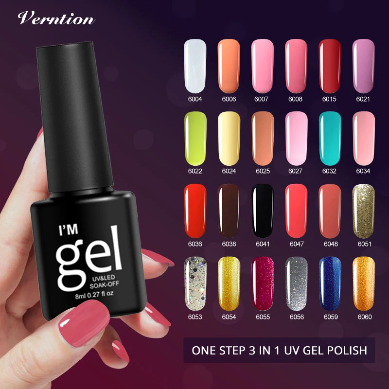 УФ гель для ногтей Verntion One Step 3 In 1|Гель ногтей| |