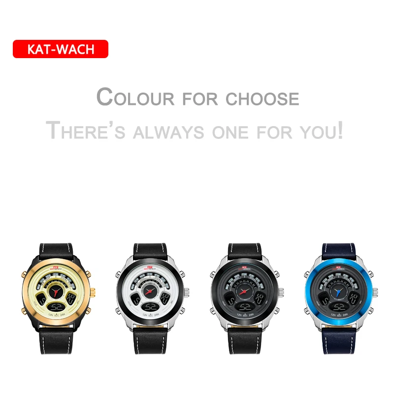 2019 KAT Tidal Современный дизайн модные спортивные мужские часы Водонепроницаемые