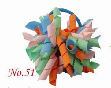 the color Curl tassel korker фигурная лента Конский хвост держатели стример коркер заколки для волос с бантами головной убор волосы помпоны PD007 - Цвет: the color