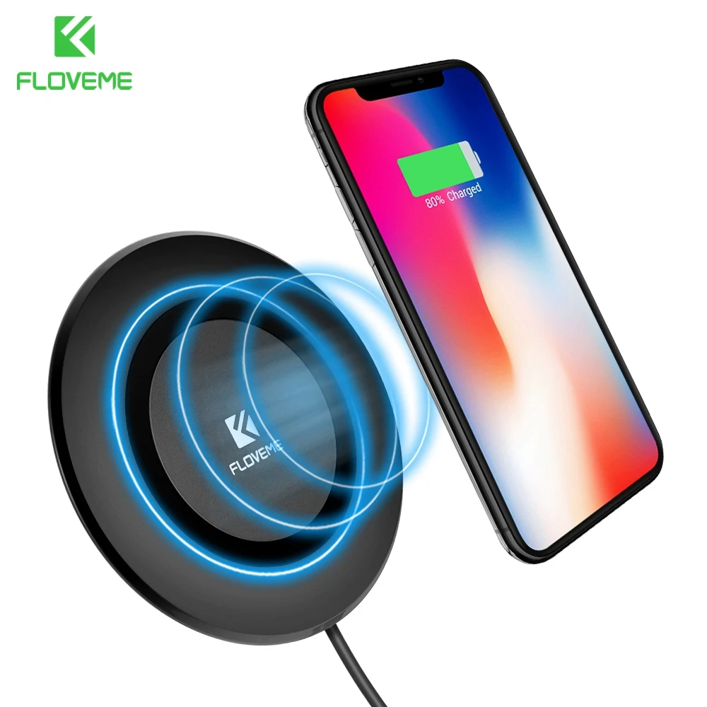Беспроводное зарядное устройство FLOVEME Qi для iPhone XS XR X 8 Plus 5 Вт зарядные устройства