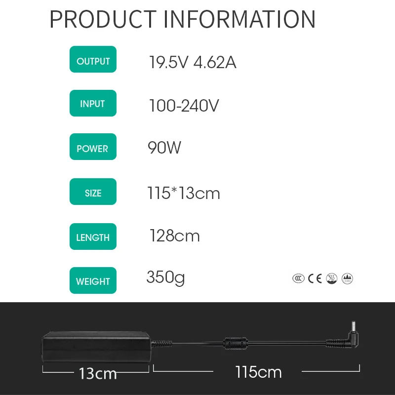 KALIDI 19 5 V 4.62A AC адаптер для ноутбука Dell Inspiron 7000 Vostro зарядное устройство 90W ноутбук
