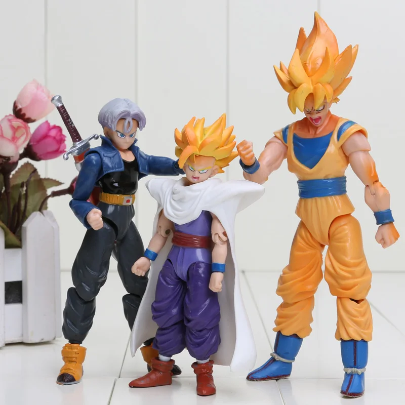 6 шт./компл. аниме Совместное подвижный сын пикколо Гохан Trunks Vegetto сотовый