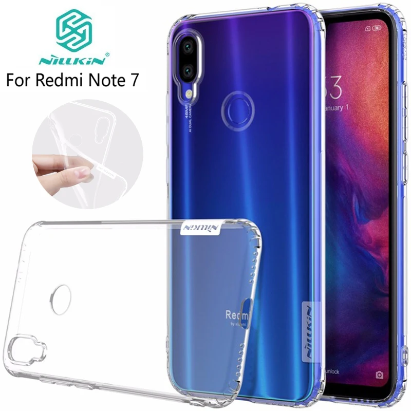 NILKIN для Xiaomi Redmi Note 7 чехол Nillkin натуральный прозрачный мягкий кремний TPU Защитный чехол для телефона Redmi Note 7 Чехол
