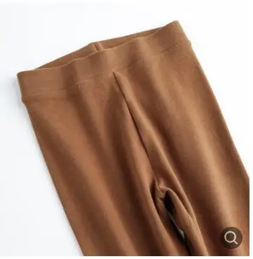 Thin Brown Babbytoro женские теплые толстые и тонкие хлопковые Высокая талия широкий пояс карамельный цвет коричневый кофе зеленый плюс размер 4XL 3XL L джеггинсы - Цвет: Thin Brown