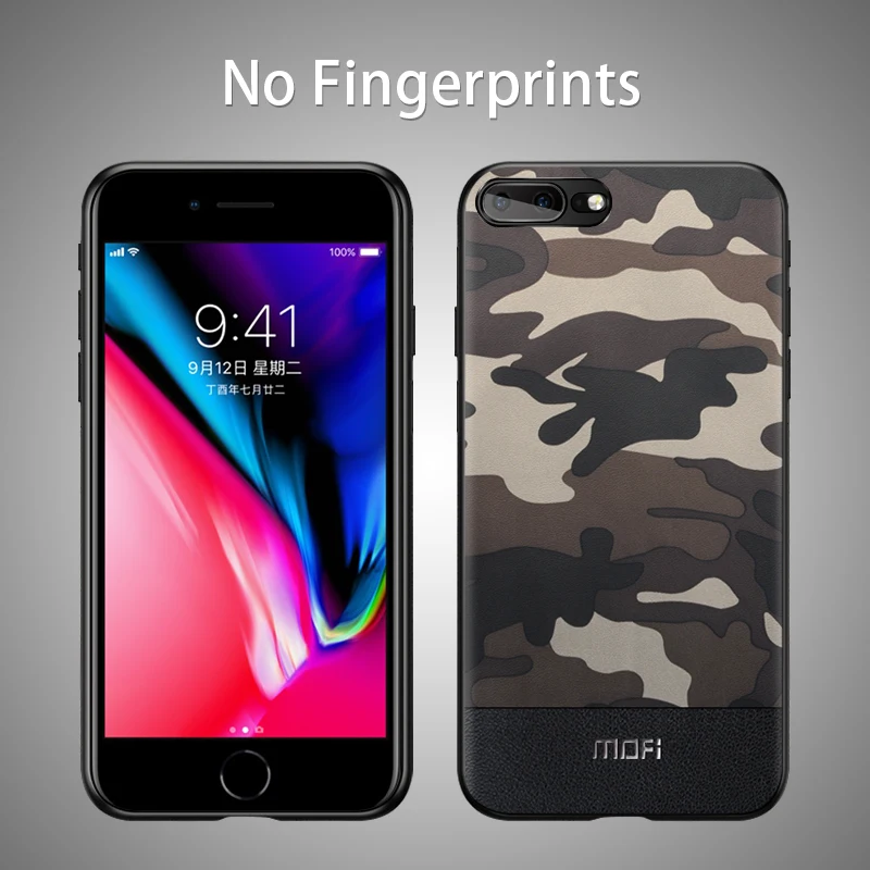 Чехол для iphone 7 8 Plus чехол MOFI iPhone plus Apple 7plus камуфляжный кожаный 7P P|Бамперы| |