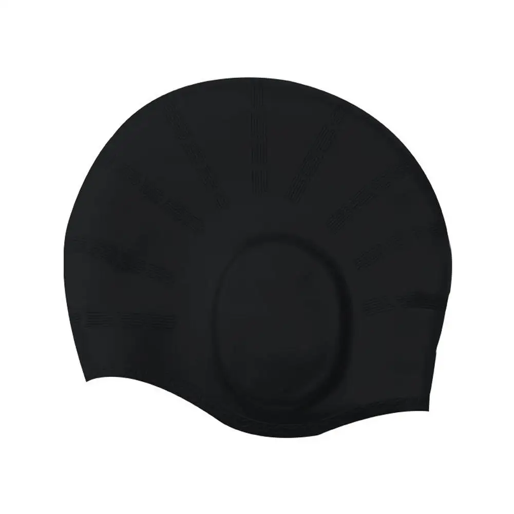 Mount Chain унисекс, силикагель, защита для ушей, для плавания, ming cap, ABS, бархат, водонепроницаемая, противоскользящая, длинные волосы, шапочка для плавания, для водных видов спорта, 54-62 см