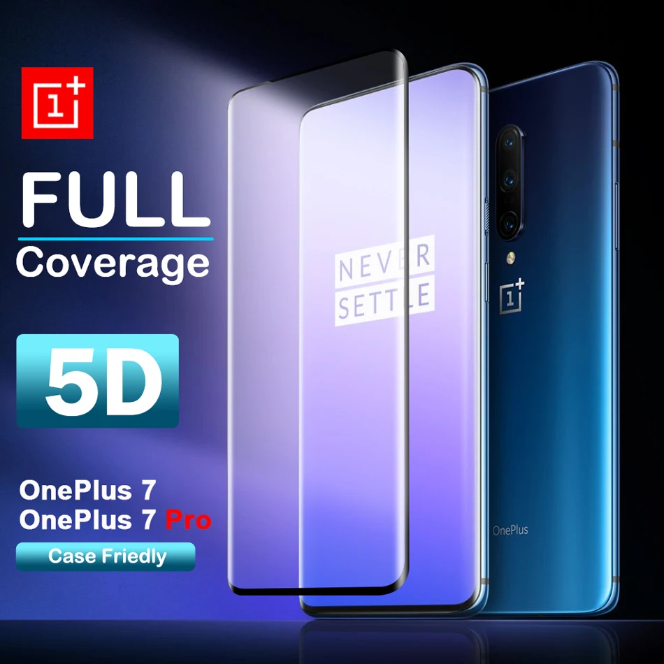 Защитное стекло для OnePlus 7 Pro 5D с полным покрытием защитная пленка из закаленного