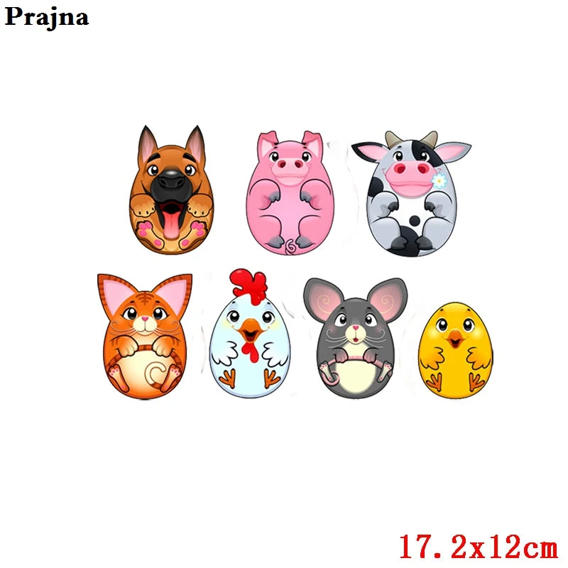 Антикварное серебро Prajna милые наклейки с животными на одежду нашивка единорога Собака Кошка рок теплопередача патчи для одежды DIY Футболка полосы тепловые - Цвет: Антикварное серебро
