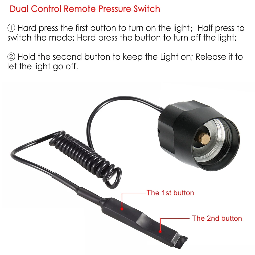 UniqueFire 1407 XPE T38 фонарик Zoom Torch 3 режима с креплением на область дистанционное