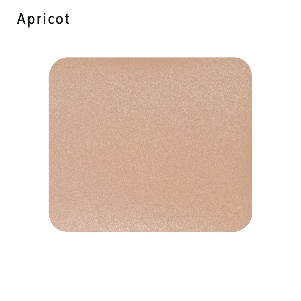 apricot Противоскользящий коврик для мыши, кожаный игровой коврик для мыши, настольная Подушка, универсальная удобная для дома, офиса, ноутбука, ПК, MacBook - Цвет: apricot