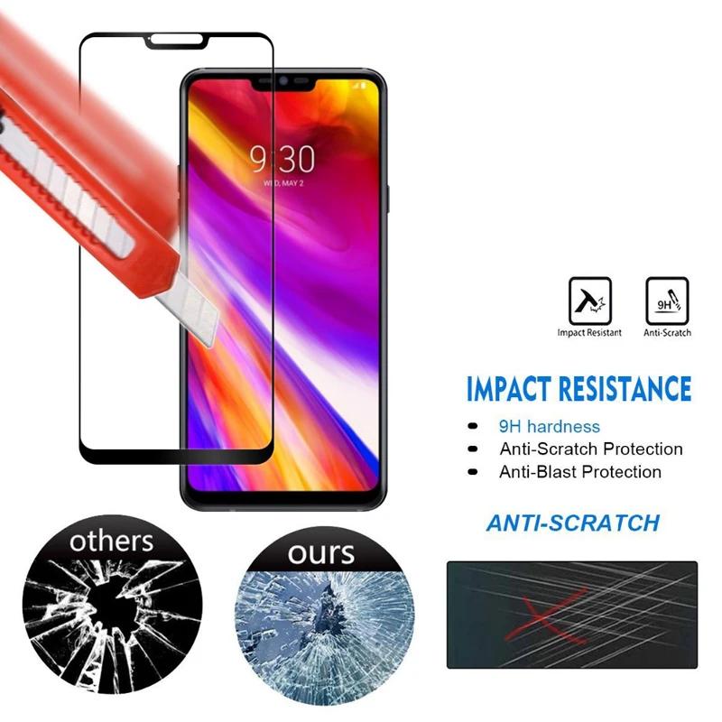 2PCS Full Cover Tempered Glass For LG Q9 Screen Protector protective film one LM-Q927L Q925 Q927 glass | Мобильные телефоны и