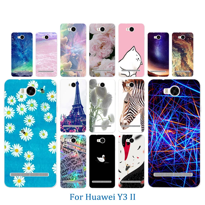 Чехол для телефона Huawei Y3 II 2 Пинки шаблон Мягкий ТПУ задний силиконовый чехол