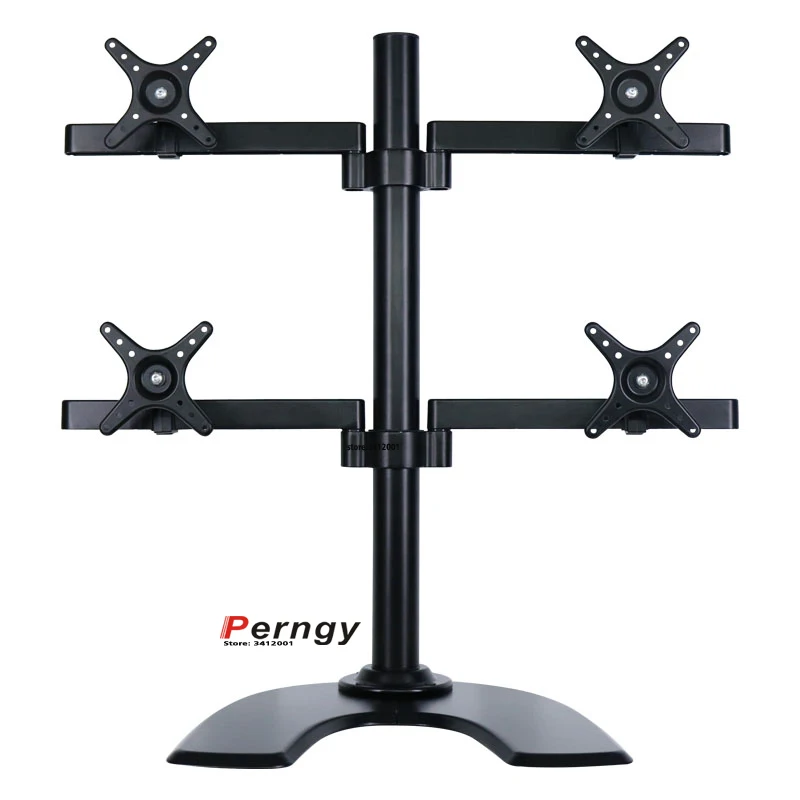 Gire a Base Suporte de Tela Grande Alumínio 100×100 Quatro Lcd Monitor Montar Braço Ajustável 360 10 -27 8kg