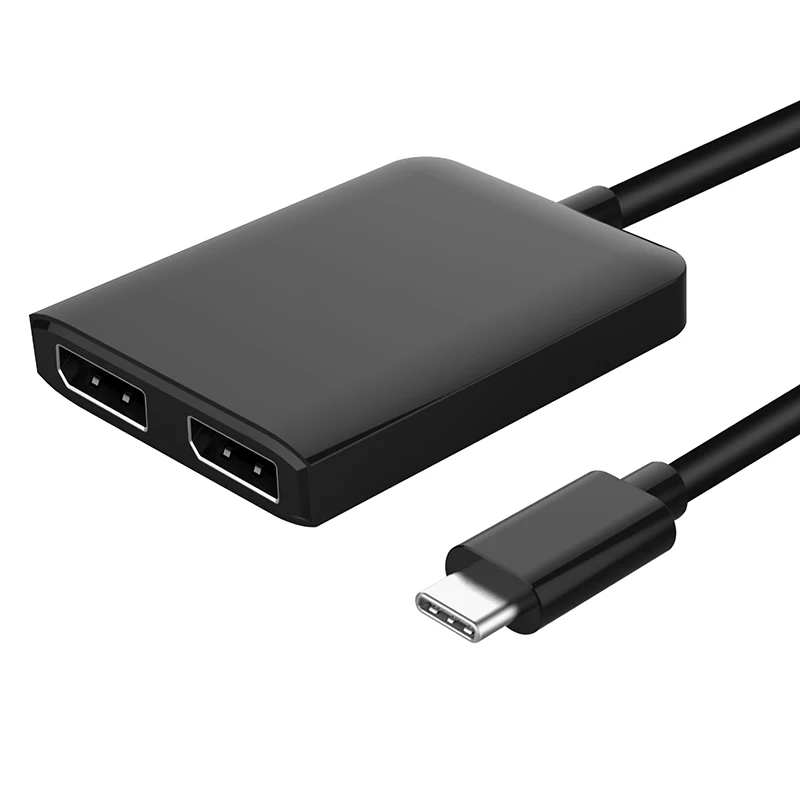 USB C 3 1 HUB 4K 30Hz Type к DP двойной Displayport адаптер видео кабель для отображения порта Hub| |