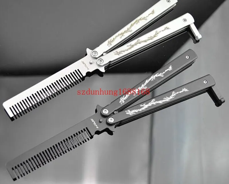 120 шт. Смарт Практика Balisong Бабочка двойной нож «дракон» многофункциональный металлический тренажер в форме расчески