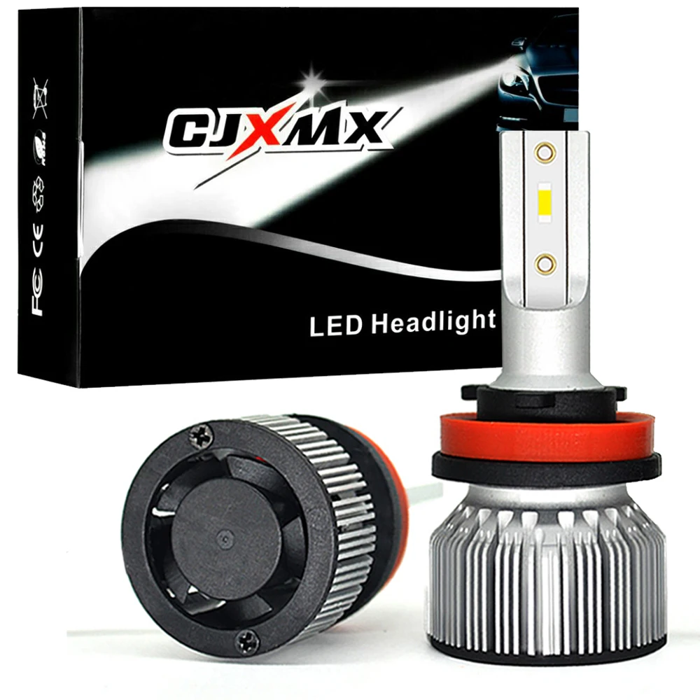 CJXMX 2x H4 H7 LED H1 H3 H11 HB3 9005 HB4 9006 D2S Мини Размер CSP Автомобильная фара лампа 10000LM 70 Вт Авто