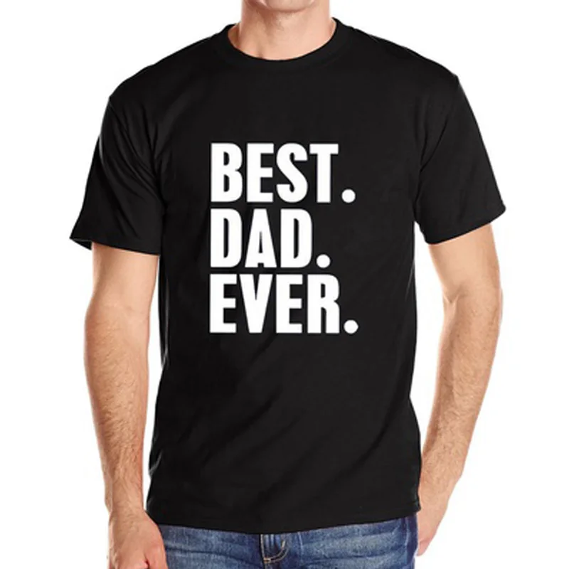 Новый день отцов подарок Best папа напечатанной Для мужчин футболка короткий рукав