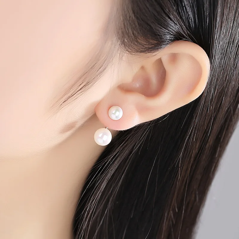 Bague Ringen жемчужные серьги-гвоздики для женщин, серебряные ювелирные изделия, модные вечерние серьги, подарки