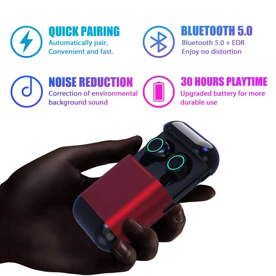 Наушники Overfly TWS Bluetooth 5 0 беспроводные стерео гарнитура наушники с микрофоном и