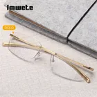 Imwete безободковые бифокальные очки для чтения для мужчин и женщин, безрамочные пресбиопические очки с оправой из сплава с диоптриями + 1,0 + 1,5 + 2,0 + 2,5