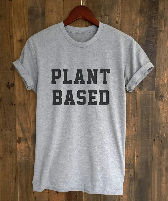 Женская футболка на основе растений милая веганская забавная с коротким рукавом